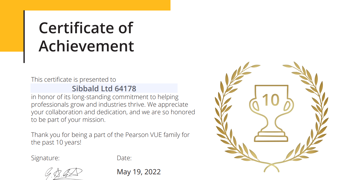 Sibbald 10 Year Anniversary